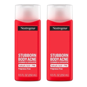 image:imageNeutrogena Salicylic Acid amp PHA Stubborn Acne Body Wash Exfoliating Cleanser Acne Treatment for Chest amp Shoulder Gently Clears Exfoliates amp Helps Prevent Breakouts Fragrance Free 85 Fl Oz85 Fl Oz Pack of 2