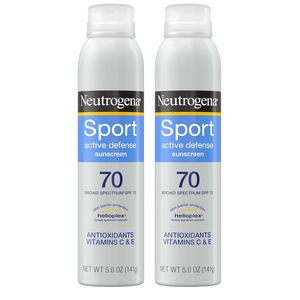 image:imageNeutrogena Sport Face Sunscreen Lotion SPF 70 Oil Free Sweat and WaterResistant Broad Spectrum UVA UVB Protection OxybenzoneFree for Active Lifestyles 25 fl ozSunscreen Spray