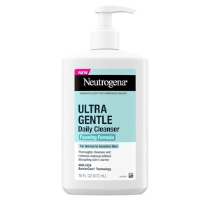 image:imageNeutrogena Ultra Gentle Foaming Facial Cleanser Fragrance Free Hydrating Face Wash for Sensitive Skin Daily Non Over Drying Makeup Remover Hypoallergenic Soap amp Dye Free NonComedogenic 16 Fl OzDaily Cleanser  16 Ounce Pack of 1