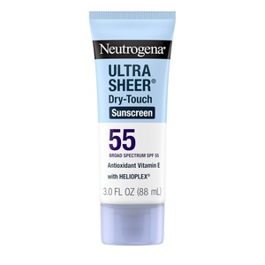 image:imageNeutrogena Ultra Sheer DryTouch Sunscreen SPF 55 for Face amp Body Lightweight Non Greasy Broad Spectrum UVAUVB Protection No White Cast Water Resistant 80 Min Travel Sunscreen Lotion 3 fl oz3 Fl Oz Pack of 12