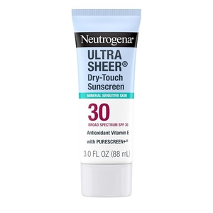 image:imageNeutrogena Ultra Sheer DryTouch Sunscreen SPF 55 for Face amp Body Lightweight Non Greasy Broad Spectrum UVAUVB Protection No White Cast Water Resistant 80 Min Travel Sunscreen Lotion 3 fl oz3 Fl Oz Pack of 1