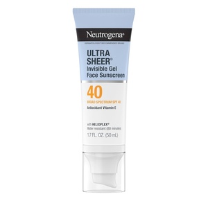 image:imageNeutrogena Ultra Sheer Invisible Gel Face Sunscreen SPF 40 Facial Sunscreen amp Moisturizer Vitamin E Matte Finish Makeup Primer Travel Size 80 Minutes WaterResistant 17 oz