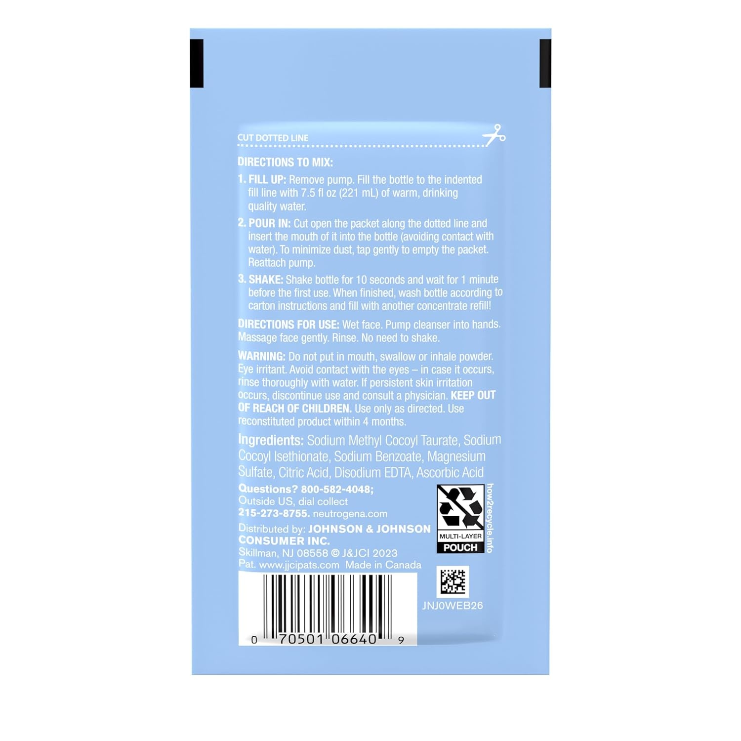 image:imageNeutrogena Gentle Foaming Facial Cleanser Concentrate 750 Oz Pack of 6 Sensitive Skin FragranceFree NonComedogenic Gently Cleanses to Remove Dirt Oil amp Makeup75 Fl Oz Pack of 1