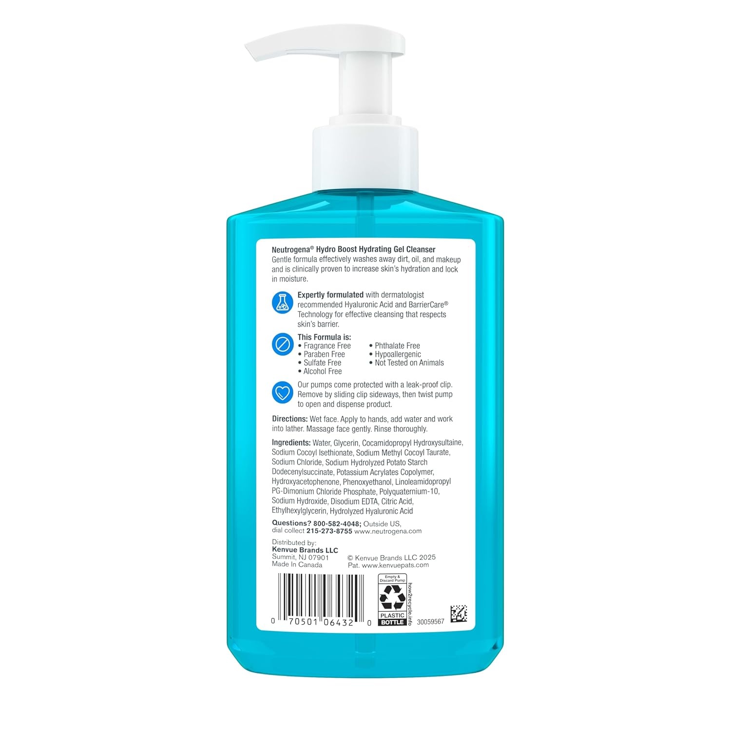 image:imageNeutrogena Hydro Boost Face Wash Fragrance Free Hydrating Facial Cleanser with Hyaluronic Acid Daily Foaming Face Wash amp Makeup Remover Hypoallergenic Gel Cleanser 16 fl oz16 Fl Oz Pack of 1