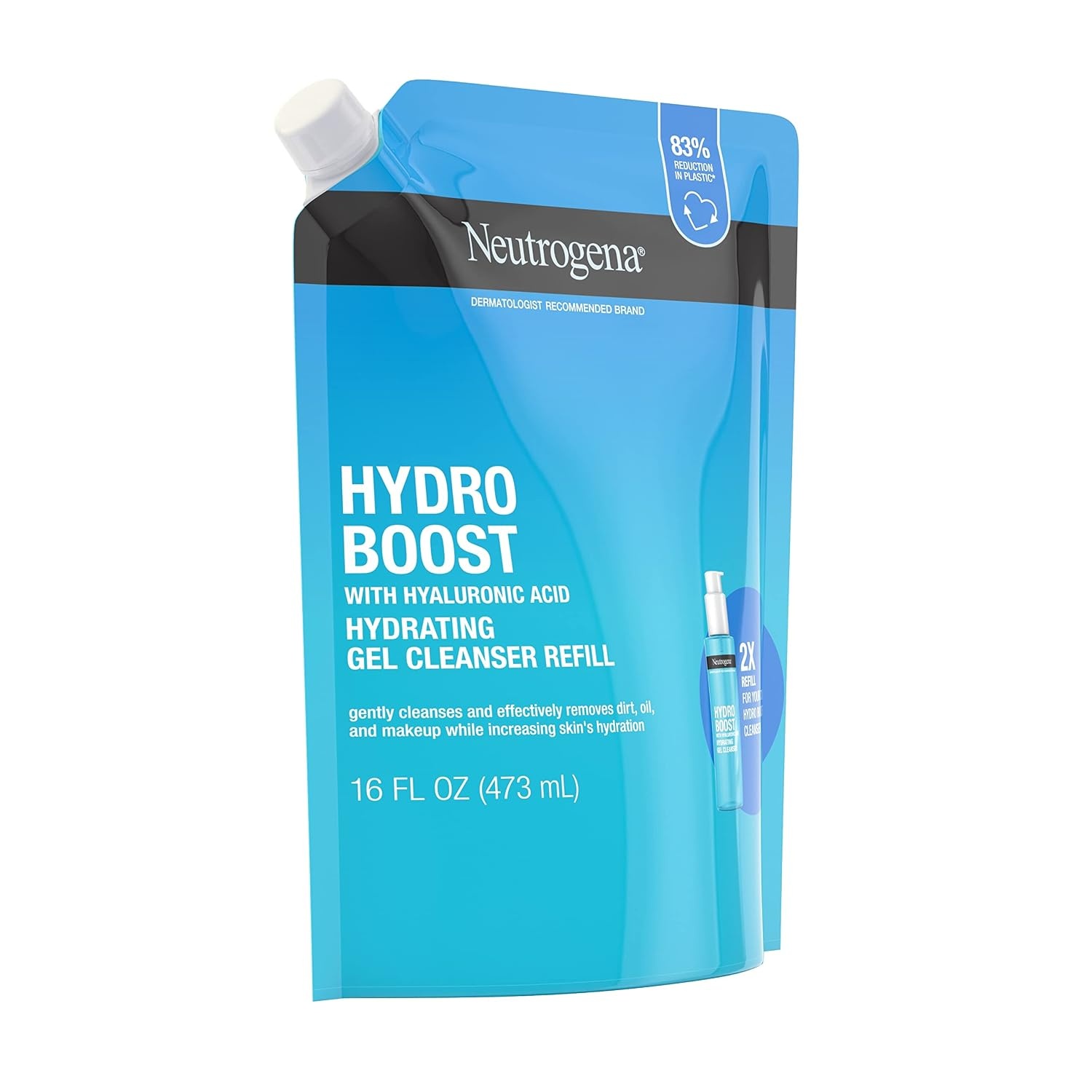 image:imageNeutrogena Hydro Boost Lightweight Hydrating Facial Cleansing Gel Gentle Face Wash amp Makeup Remover with Hyaluronic Acid Hypoallergenic amp Non Comedogenic Refill Pouch 16 fl oz16 Fl Oz Pack of 2