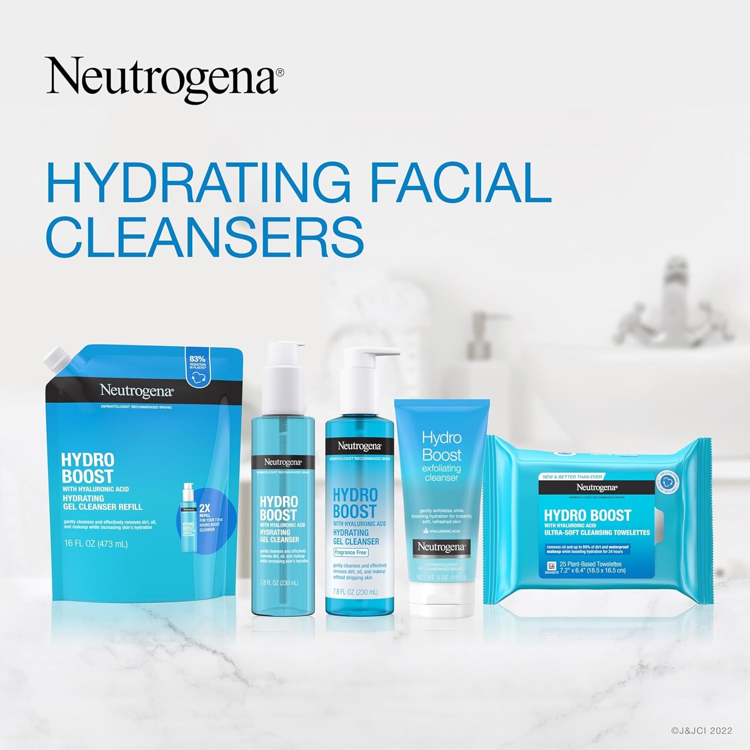 image:imageNeutrogena Hydro Boost Lightweight Hydrating Facial Cleansing Gel Gentle Face Wash amp Makeup Remover with Hyaluronic Acid Hypoallergenic amp Non Comedogenic Refill Pouch 16 fl oz16 Fl Oz Pack of 2