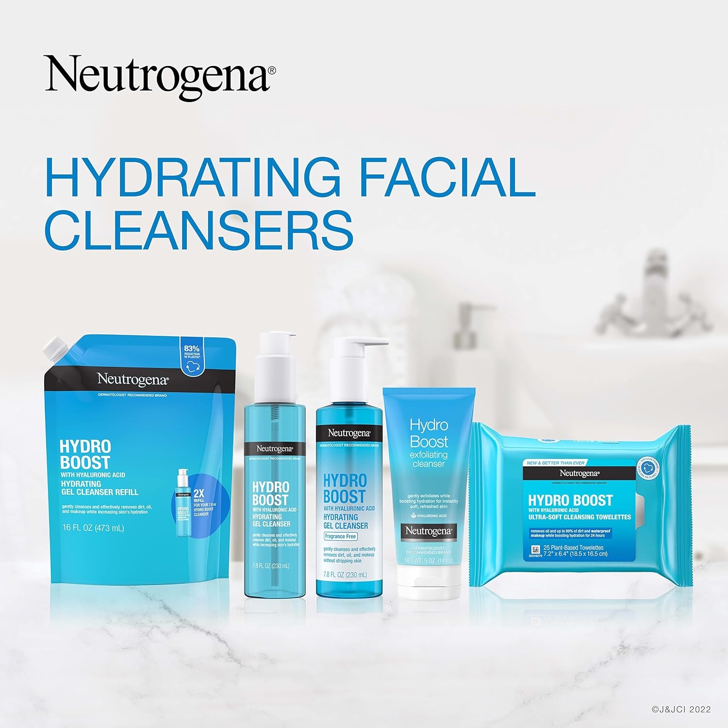 image:imageNeutrogena Hydro Boost Lightweight Hydrating Facial Cleansing Gel Gentle Face Wash amp Makeup Remover with Hyaluronic Acid Hypoallergenic amp Non Comedogenic Refill Pouch 16 fl oz16 Fl Oz Pack of 1