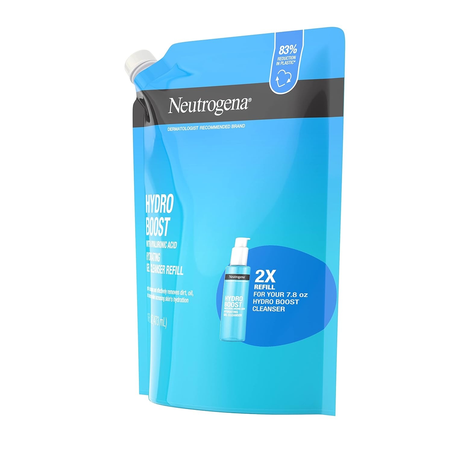 image:imageNeutrogena Hydro Boost Lightweight Hydrating Facial Cleansing Gel Gentle Face Wash amp Makeup Remover with Hyaluronic Acid Hypoallergenic amp Non Comedogenic Refill Pouch 16 fl oz16 Fl Oz Pack of 2