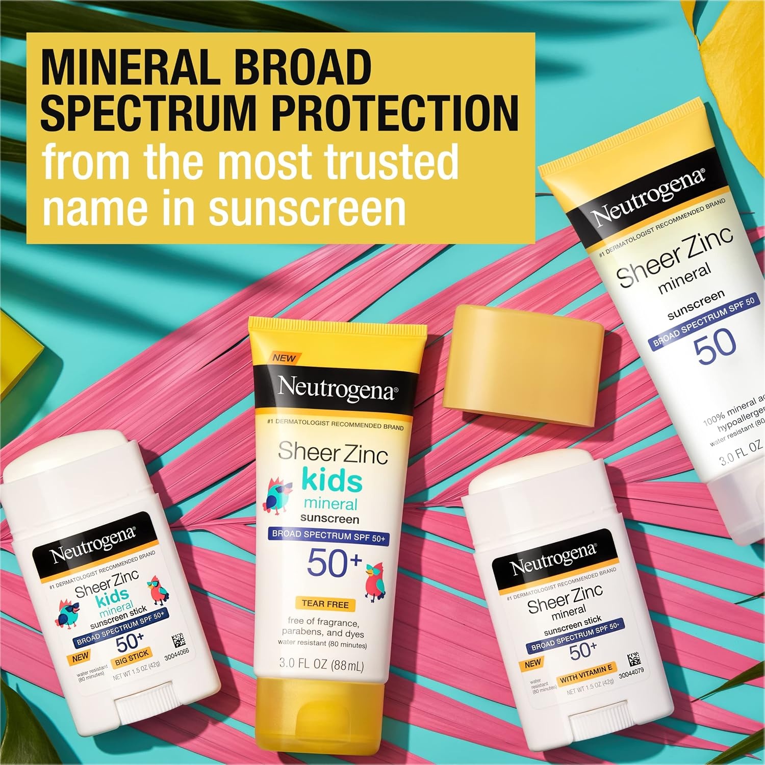 image:imageNeutrogena Mineral Sunscreen Sheer Zinc Oxide DryTouch Lotion Broad Spectrum Sunblock SPF 50 Water Resistant Sunscreen For Sensitive Skin 3 fl oz 3 Pack15 Ounce Pack of 1