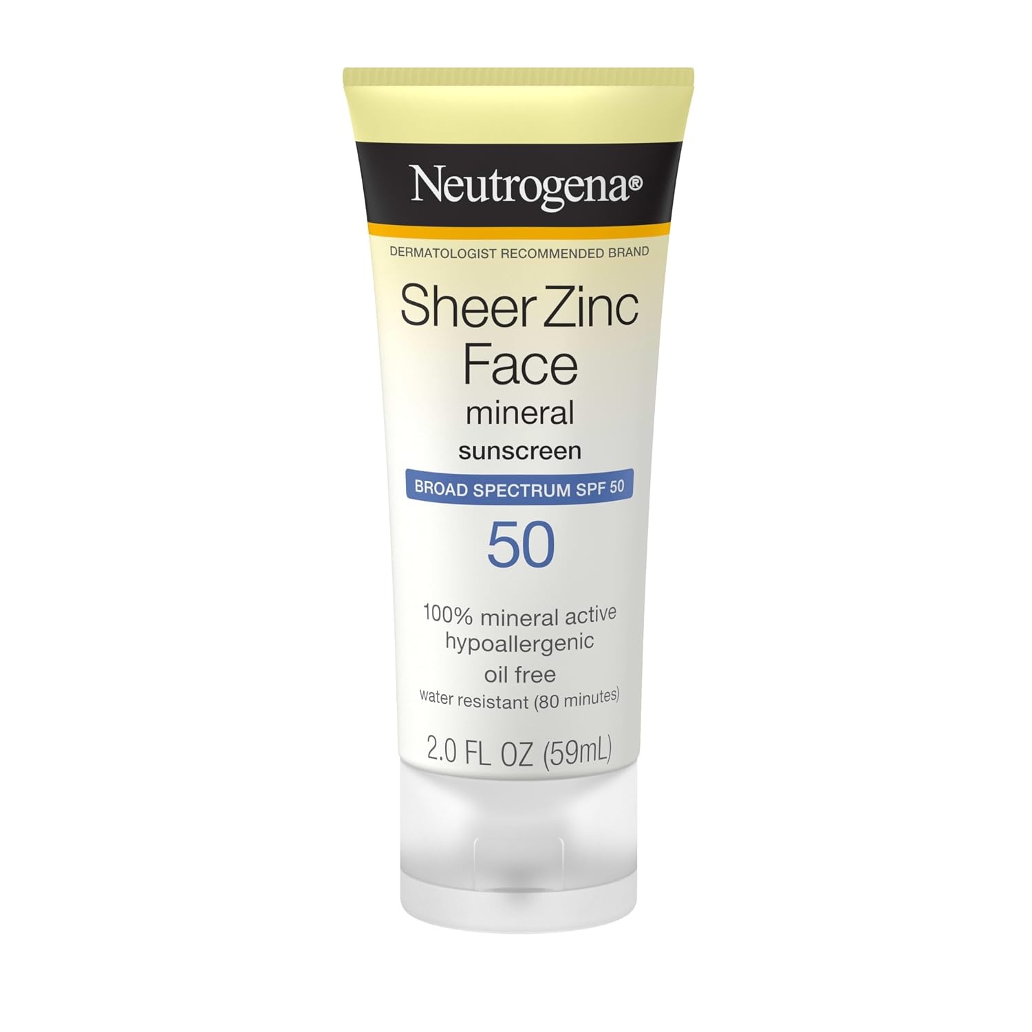 image:imageNeutrogena Mineral Sunscreen Sheer Zinc Oxide DryTouch Lotion Broad Spectrum Sunblock SPF 50 Water Resistant Sunscreen For Sensitive Skin 3 fl oz 3 Pack2 Fl Oz Pack of 1