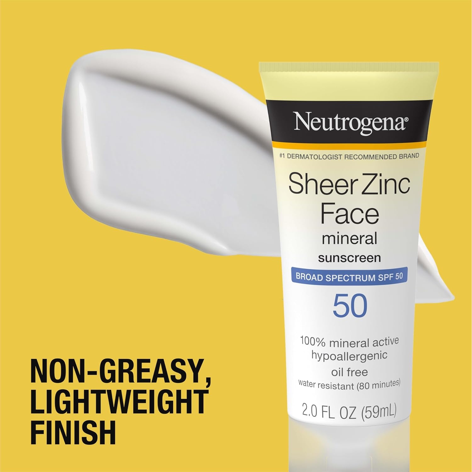 image:imageNeutrogena Mineral Sunscreen Sheer Zinc Oxide DryTouch Lotion Broad Spectrum Sunblock SPF 50 Water Resistant Sunscreen For Sensitive Skin 3 fl oz 3 Pack2 Fl Oz Pack of 1