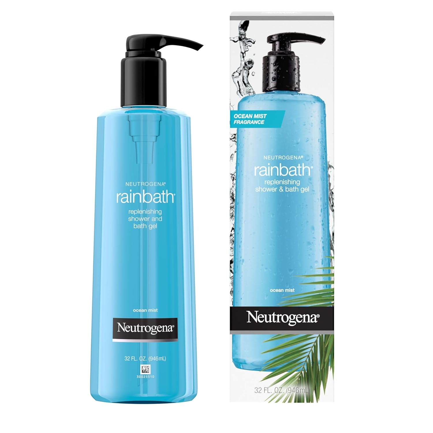 image:imageNeutrogena Rainbath Replenishing Shower and Bath Gel Refreshing Body Wash with Moisturizing Formula for Soft Skin Ocean Mist Scent 32 fl oz 946 mL Pump Bottle32 Fl Oz Pack of 2
