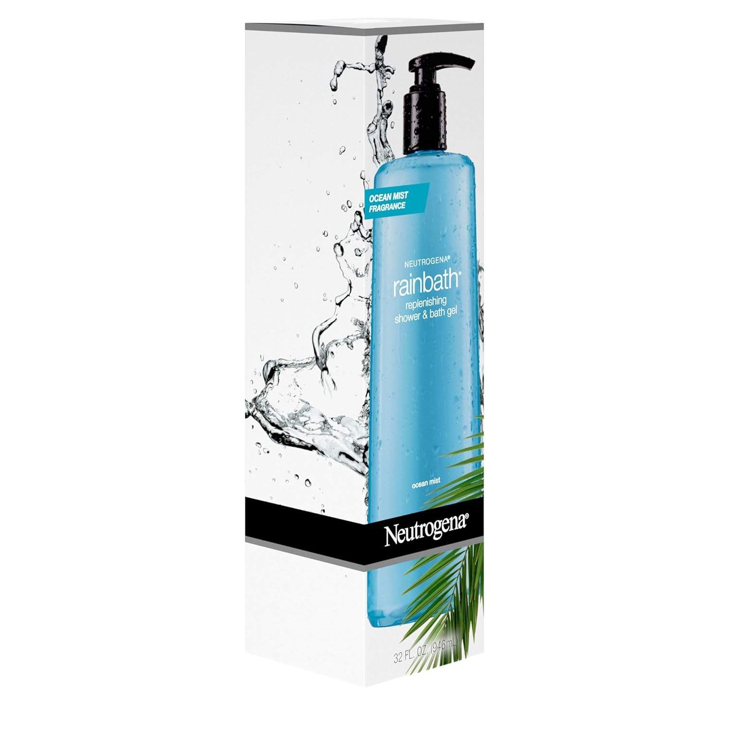 image:imageNeutrogena Rainbath Replenishing Shower and Bath Gel Refreshing Body Wash with Moisturizing Formula for Soft Skin Ocean Mist Scent 32 fl oz 946 mL Pump Bottle32 Fl Oz Pack of 2