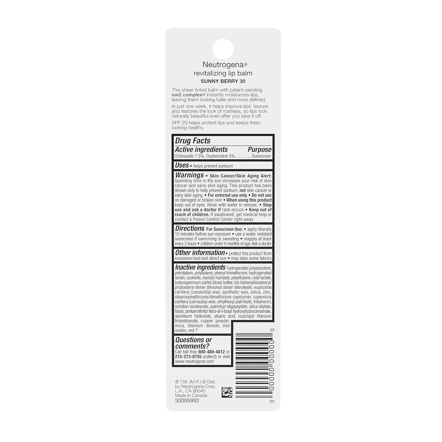 image:imageNeutrogena Revitalizing Tinted Lip Balm Broad Spectrum SPF 20 Sunscreen Moisturizing Lip Balm with a Sheer Tint for Softer Smoother HealthierLooking Lips Sheer Sunny Berry 30 15 oz015 Ounce Pack of 2