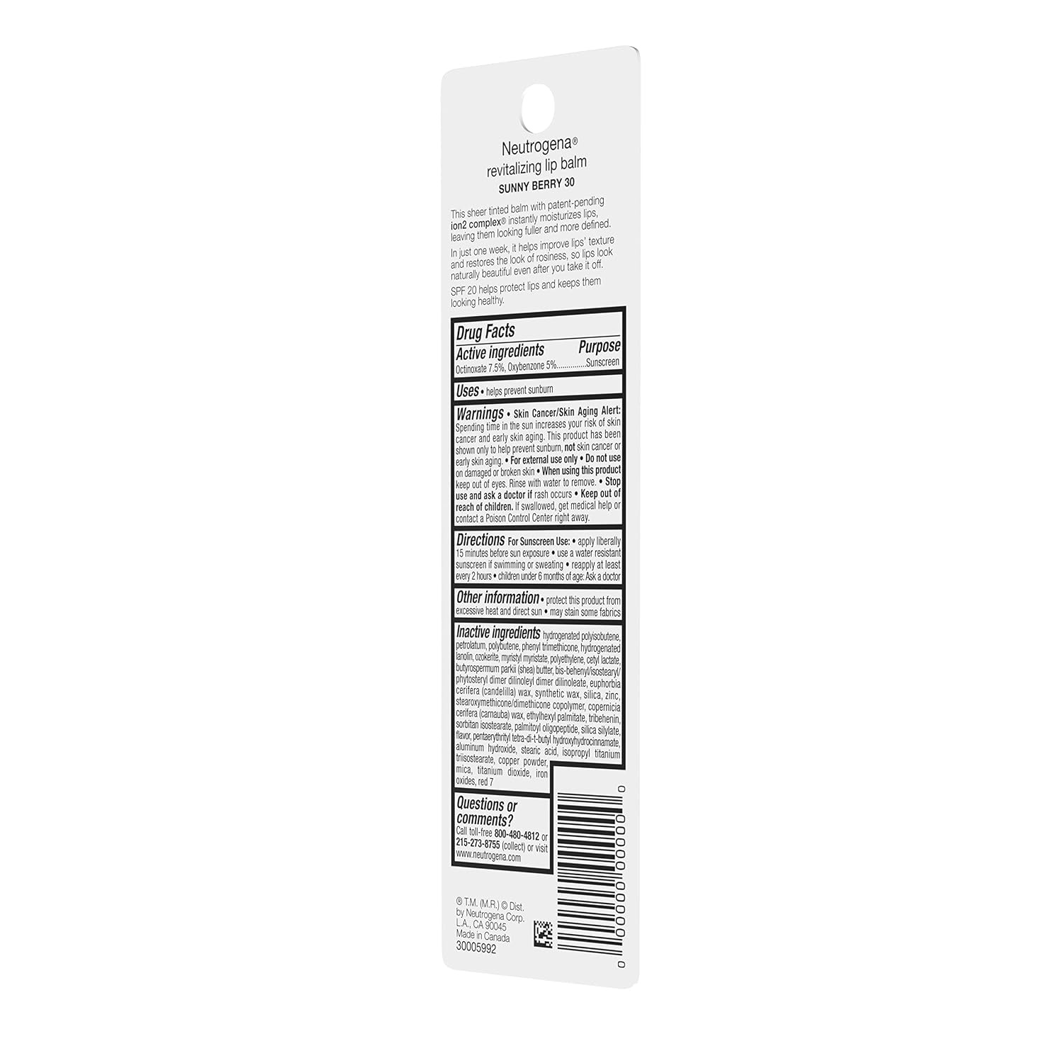 image:imageNeutrogena Revitalizing Tinted Lip Balm Broad Spectrum SPF 20 Sunscreen Moisturizing Lip Balm with a Sheer Tint for Softer Smoother HealthierLooking Lips Sheer Sunny Berry 30 15 oz015 Ounce Pack of 2