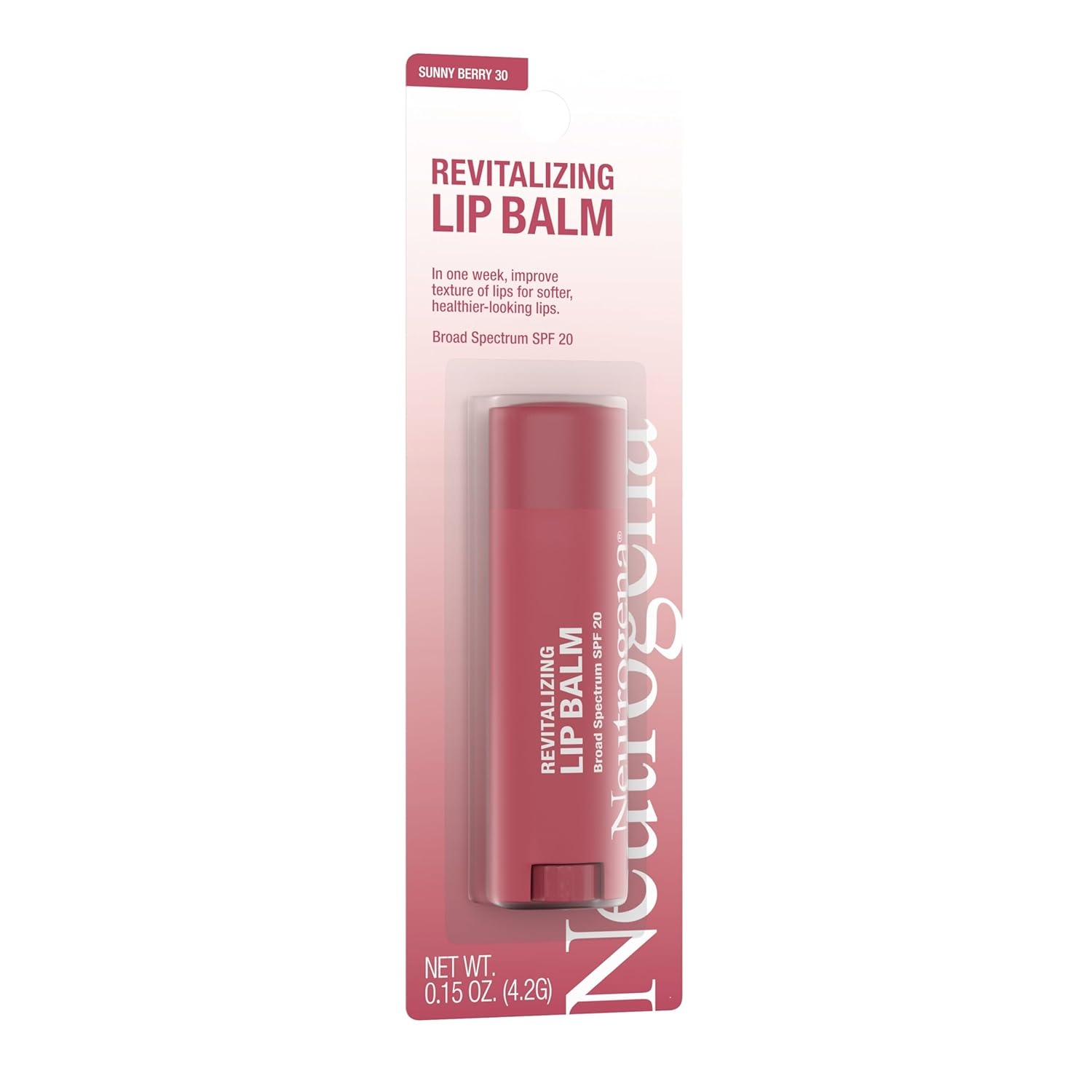 image:imageNeutrogena Revitalizing Tinted Lip Balm Broad Spectrum SPF 20 Sunscreen Moisturizing Lip Balm with a Sheer Tint for Softer Smoother HealthierLooking Lips Sheer Sunny Berry 30 15 oz015 Ounce Pack of 1