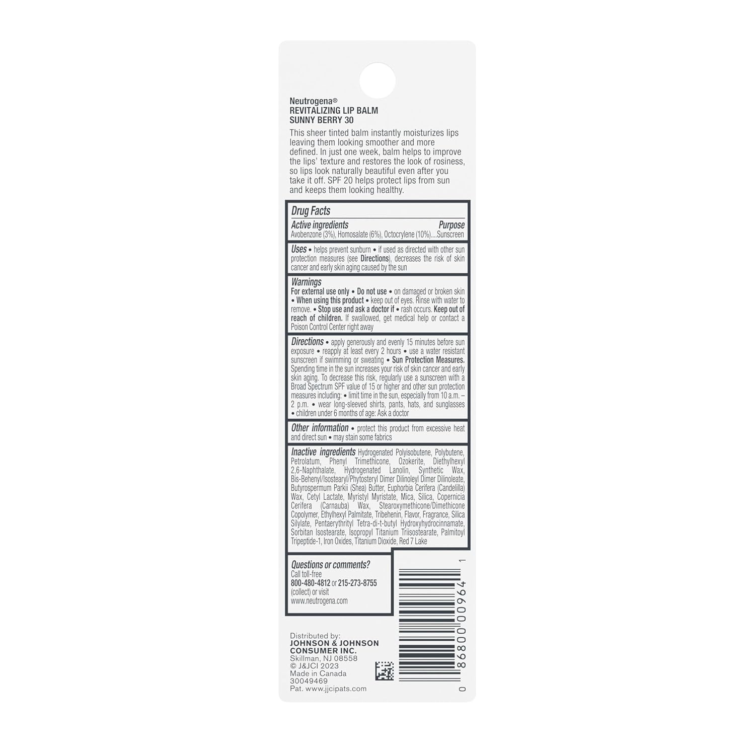 image:imageNeutrogena Revitalizing Tinted Lip Balm Broad Spectrum SPF 20 Sunscreen Moisturizing Lip Balm with a Sheer Tint for Softer Smoother HealthierLooking Lips Sheer Sunny Berry 30 15 oz015 Ounce Pack of 1