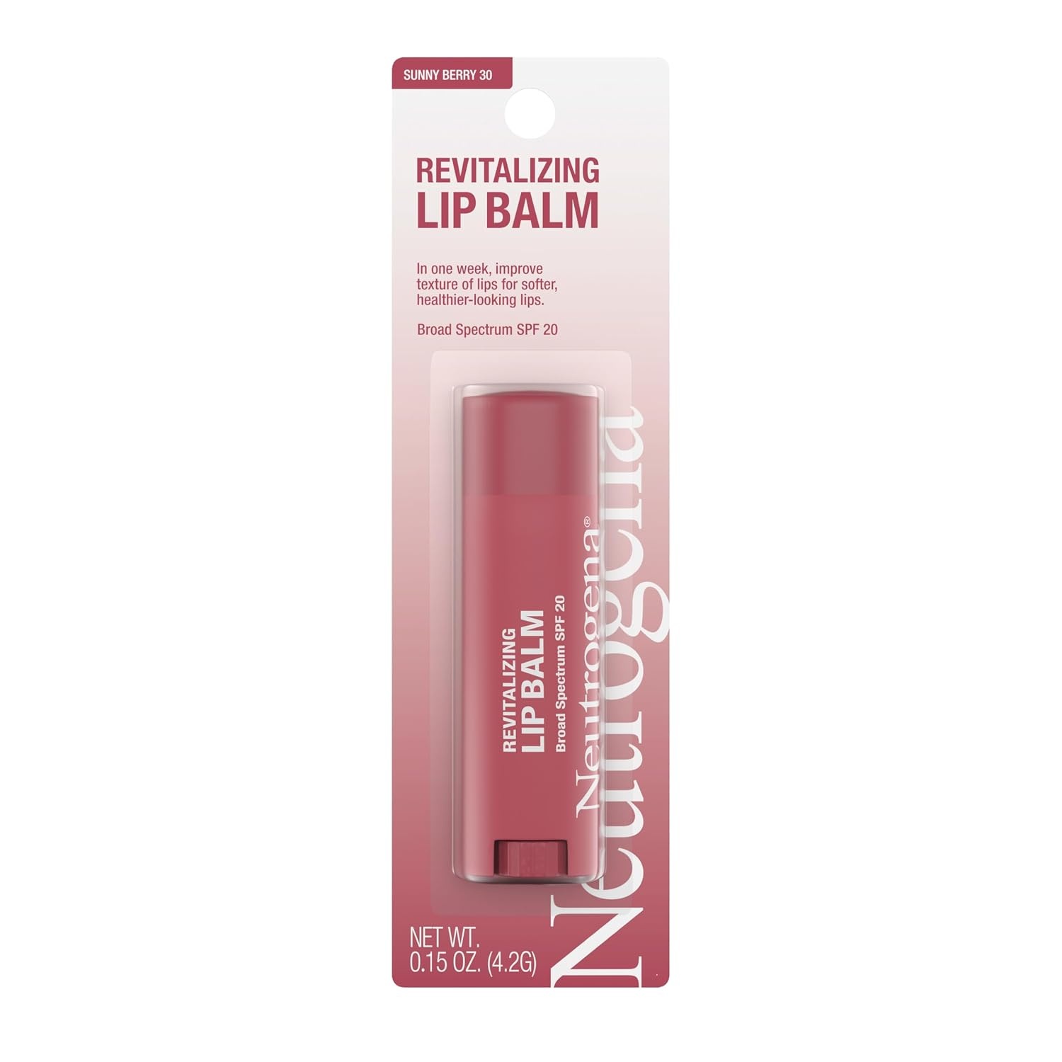 image:imageNeutrogena Revitalizing Tinted Lip Balm Broad Spectrum SPF 20 Sunscreen Moisturizing Lip Balm with a Sheer Tint for Softer Smoother HealthierLooking Lips Sheer Sunny Berry 30 15 oz015 Ounce Pack of 1