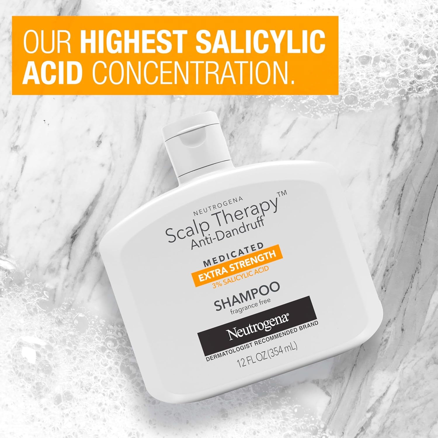image:imageNeutrogena Scalp Therapy AntiDandruff Extra Strength Medicated Shampoo with 3 Salicylic Acid Helps Prevent Fight amp Control the Recurrence of Dandruff Fragrance Free 12 fl oz