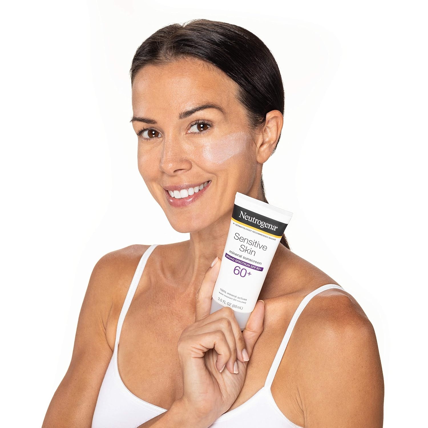 image:imageNeutrogena Sensitive Skin Mineral Sunscreen Lotion with Broad Spectrum SPF 60 amp Zinc Oxide WaterResistant Hypoallergenic Fragrance amp OilFree Gentle Sunscreen Formula 3 fl oz