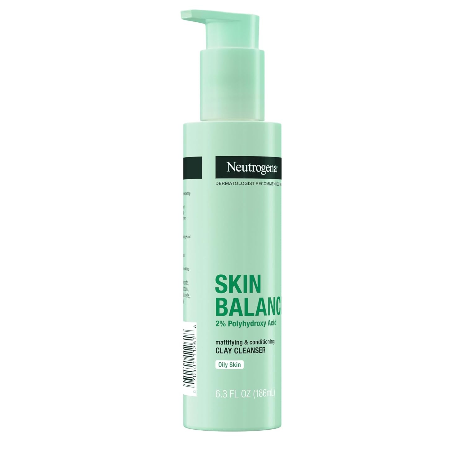 image:imageNeutrogena Skin Balancing Kaolin Clay Cleanser with 2 Polyhydroxy Acid PHA Mattifying amp Conditioning Face Wash for Oily Skin ParabenFree SoapFree SulfateFree 63 oz