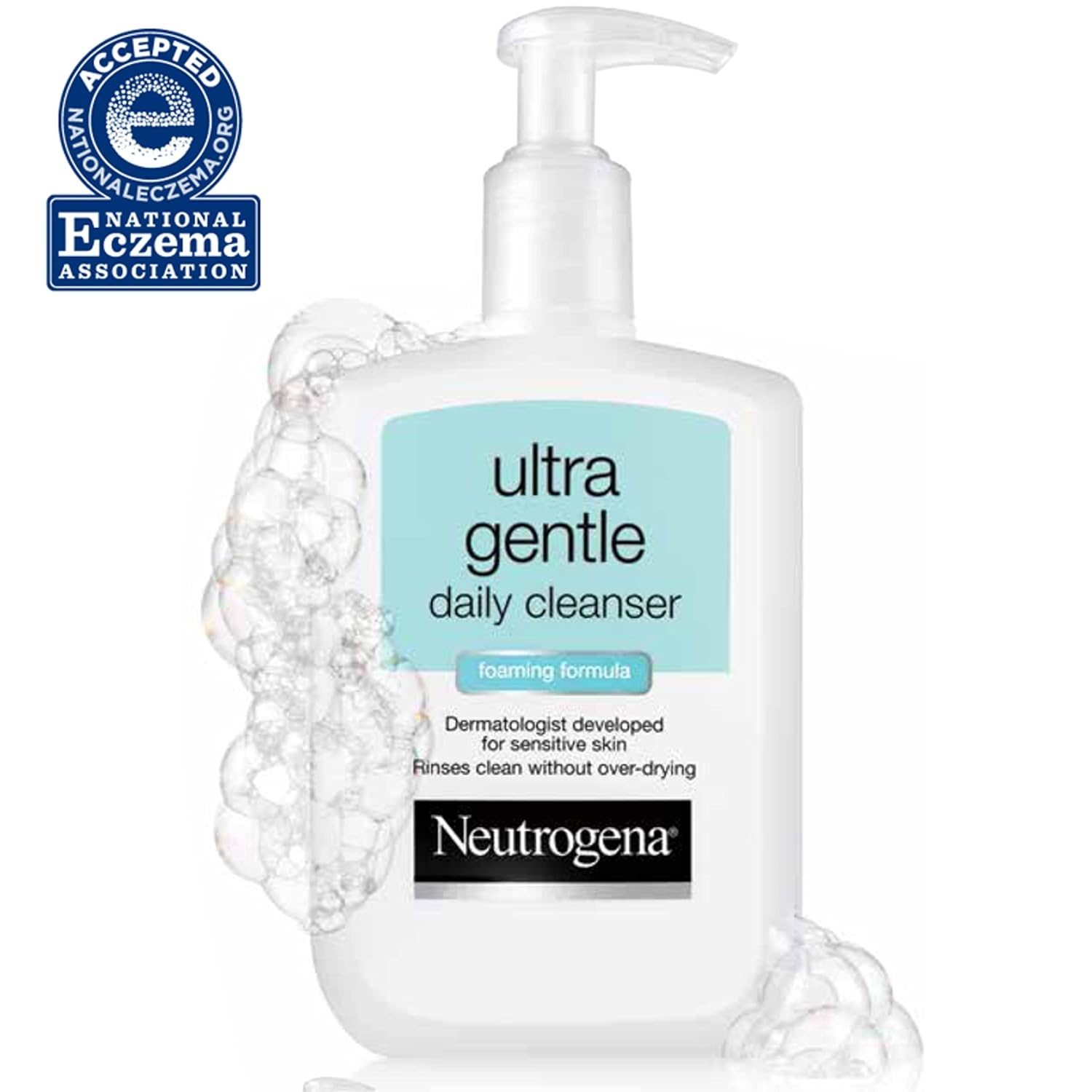 image:imageNeutrogena Ultra Gentle Daily Face Wash for Sensitive Skin OilFree SoapFree Hypoallergenic amp NonComedogenic Foaming Facial Cleanser 12 fl oz Pack of 3