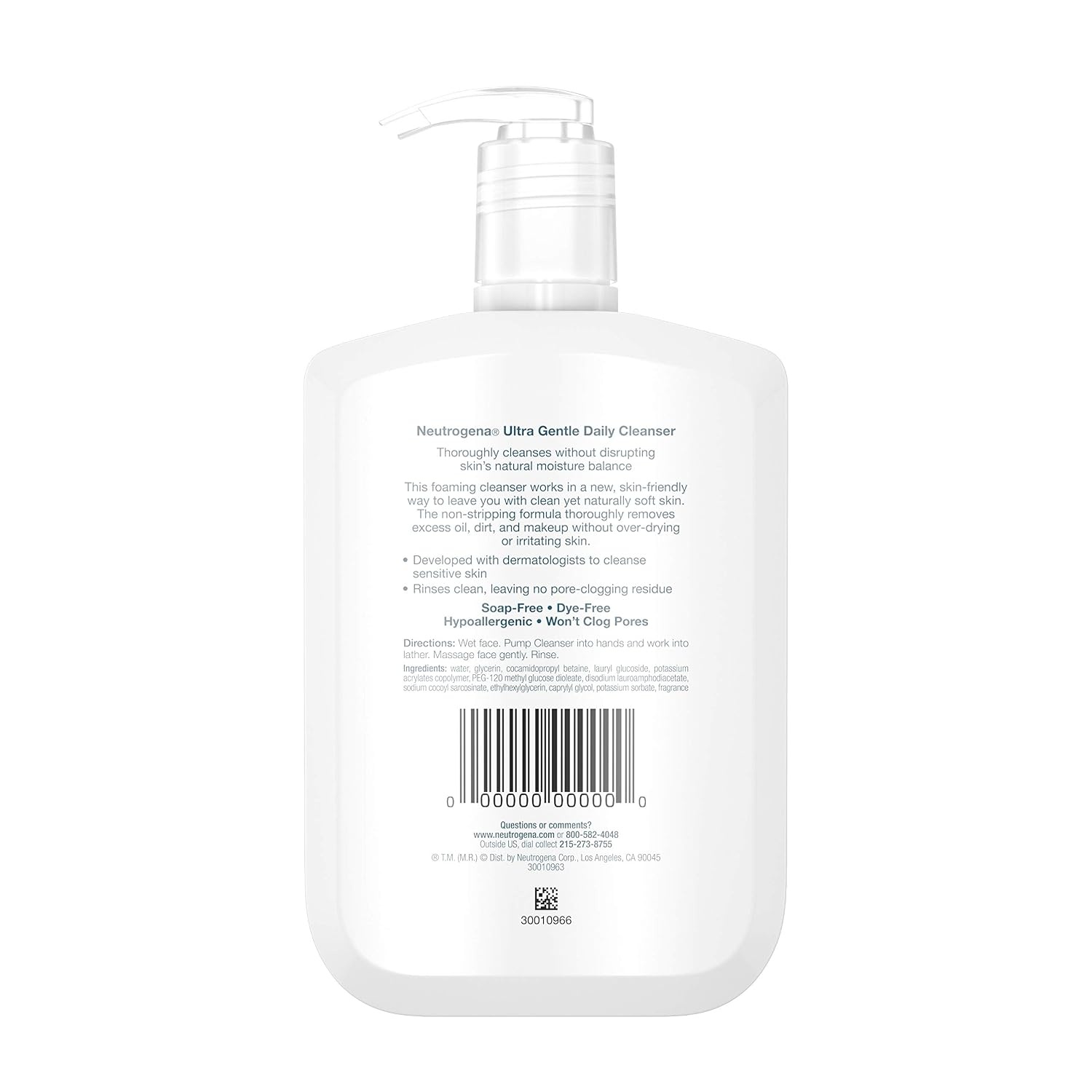 image:imageNeutrogena Ultra Gentle Foaming Facial Cleanser Daily Face Wash for Sensitive Skin Gently Removes Dirt Oil amp Makeup Without OverDrying FragranceFree 12 fl oz12 Fl Oz Pack of 2