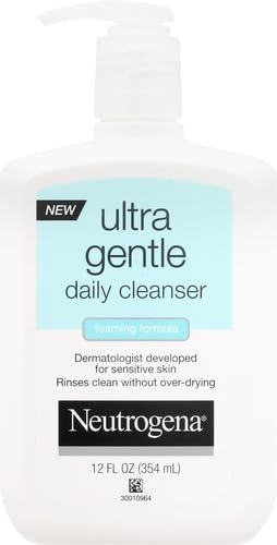 image:imageNeutrogena Ultra Gentle Foaming Facial Cleanser Daily Face Wash for Sensitive Skin Gently Removes Dirt Oil amp Makeup Without OverDrying FragranceFree 12 fl oz12 Fl Oz Pack of 2