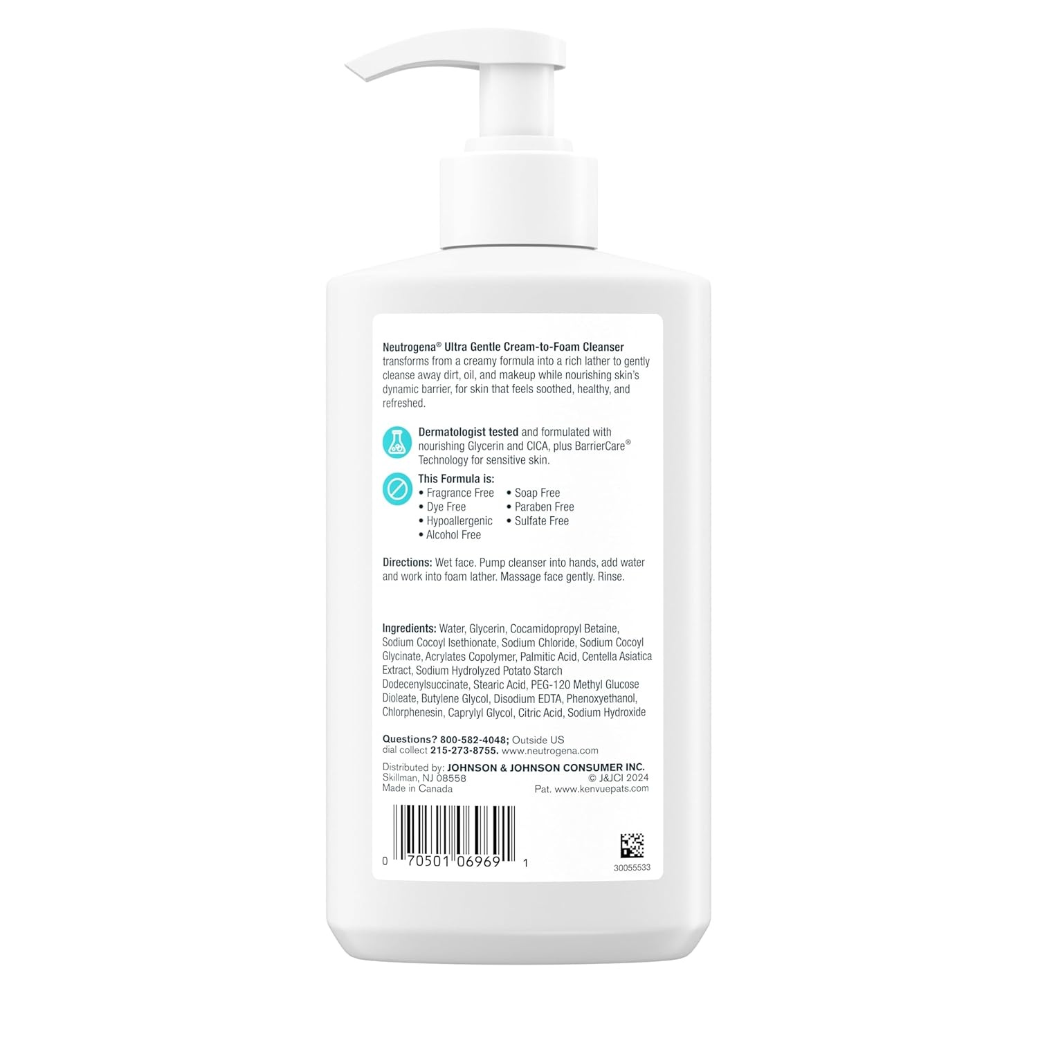 image:imageNeutrogena Ultra Gentle Hydrating Facial Cleanser NonFoaming Face Wash for Sensitive Skin Gently Cleanses Face Without Over Drying Oil Soap amp FragranceFree 12 fl ozCrram to Foam Cleanser