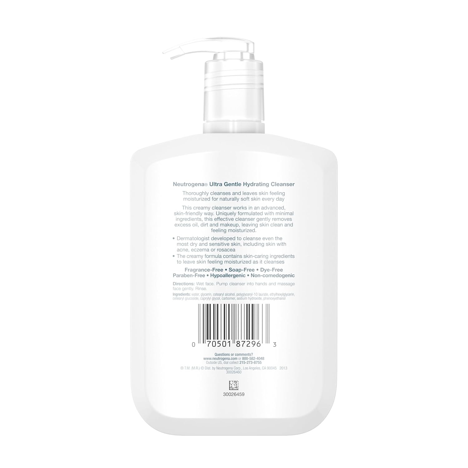 image:imageNeutrogena Ultra Gentle Hydrating Facial Cleanser NonFoaming Face Wash for Sensitive Skin Gently Cleanses Face Without Over Drying Oil Soap amp FragranceFree 12 fl ozHydrating Cleanser