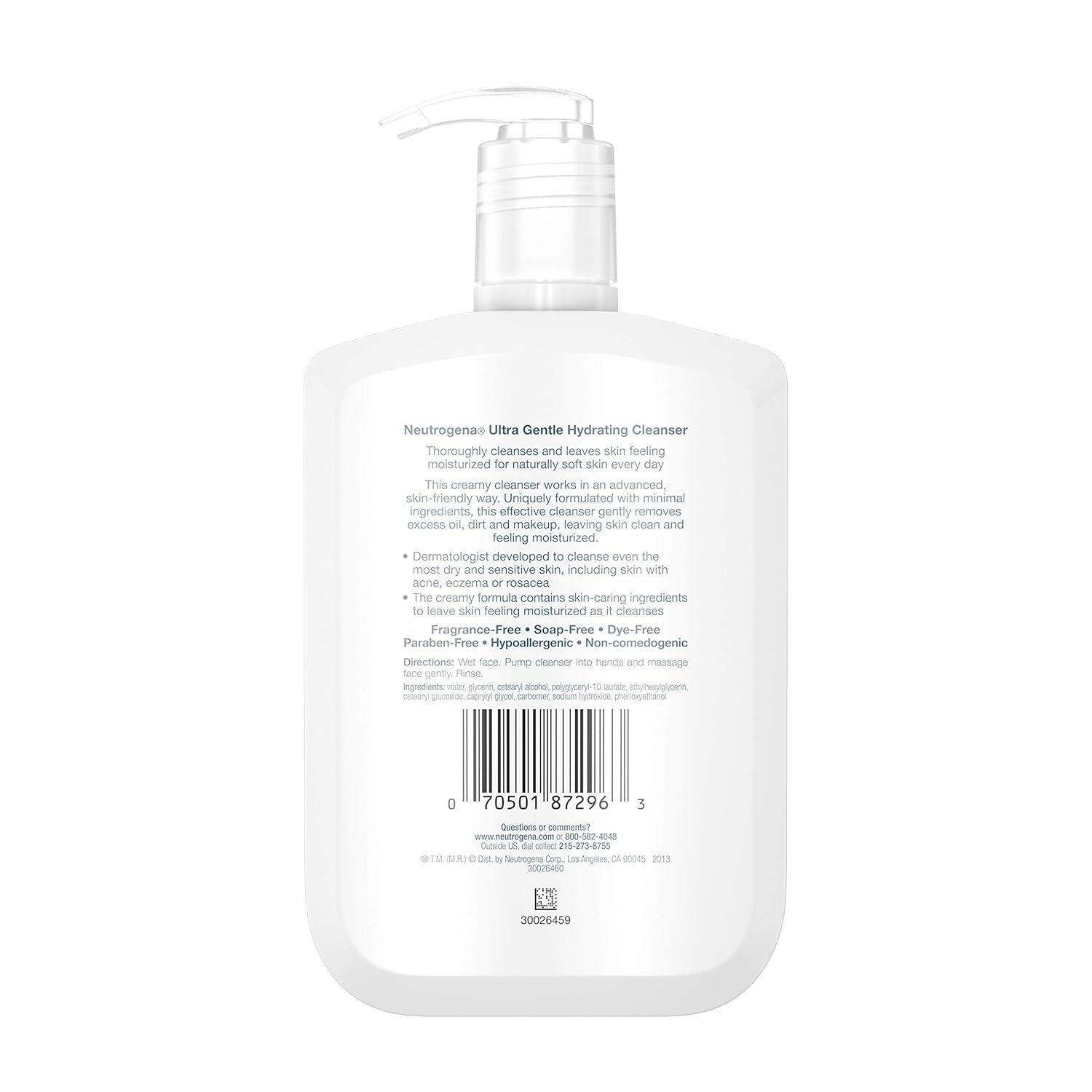 image:imageNeutrogena Ultra Gentle Hydrating Facial Cleanser NonFoaming Face Wash for Sensitive Skin Gently Cleanses Face Without Over Drying Oil Soap amp FragranceFree 12 fl ozHydrating Cleanser