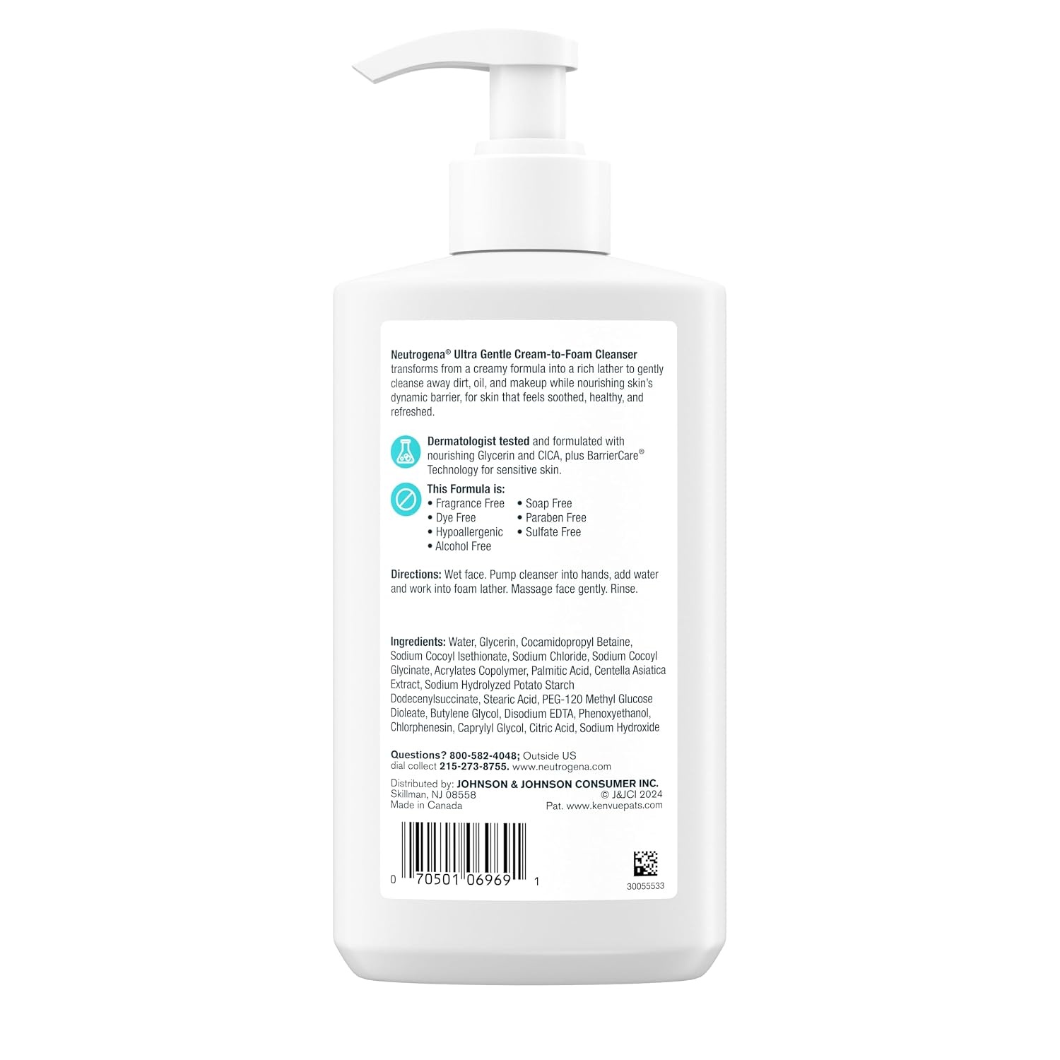 image:imageNeutrogena Ultra Gentle Hydrating Facial Cleanser NonFoaming Face Wash for Sensitive Skin Gently Cleanses Face Without Over Drying Oil Soap amp FragranceFree 12 fl ozCrram to Foam Cleanser