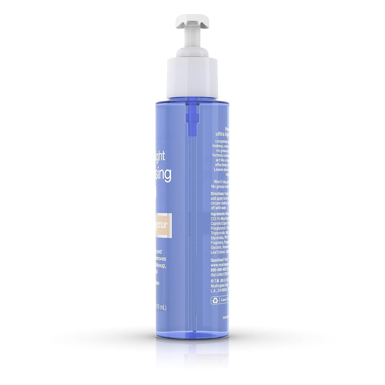 image:imageNeutrogena Ultra Light Facial Cleansing Oil amp Makeup Remover NonComedogenic Face Cleanser to Remove Dirt Oil Makeup amp Waterproof Mascara 4 fl oz4 Fl Oz Pack of 1