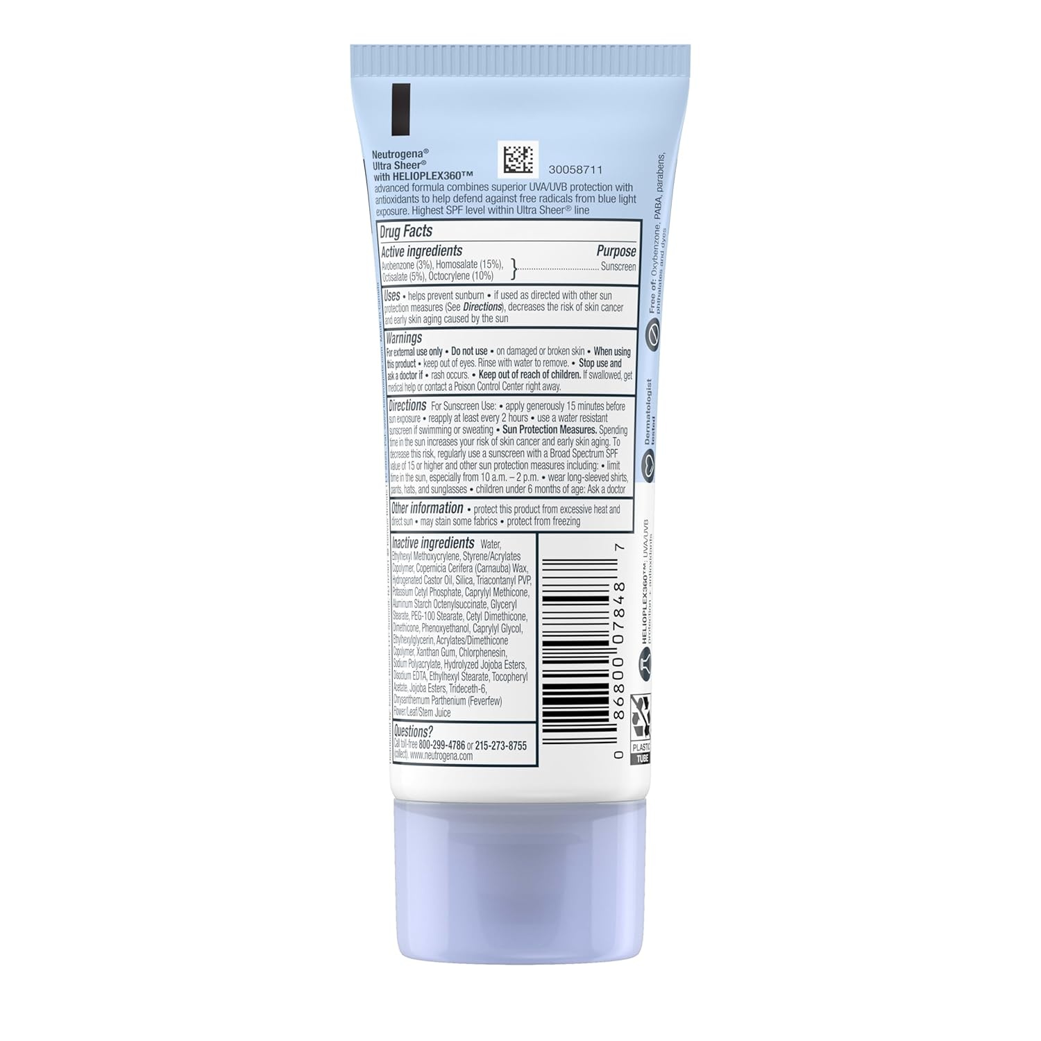image:imageNeutrogena Ultra Sheer DryTouch Sunscreen Lotion Max 100 Broad Spectrum SPF 100 UVAUVB Protection Lightweight NonGreasy Sunscreen OxybenzoneFree Antioxidant Travel Size 3 fl oz