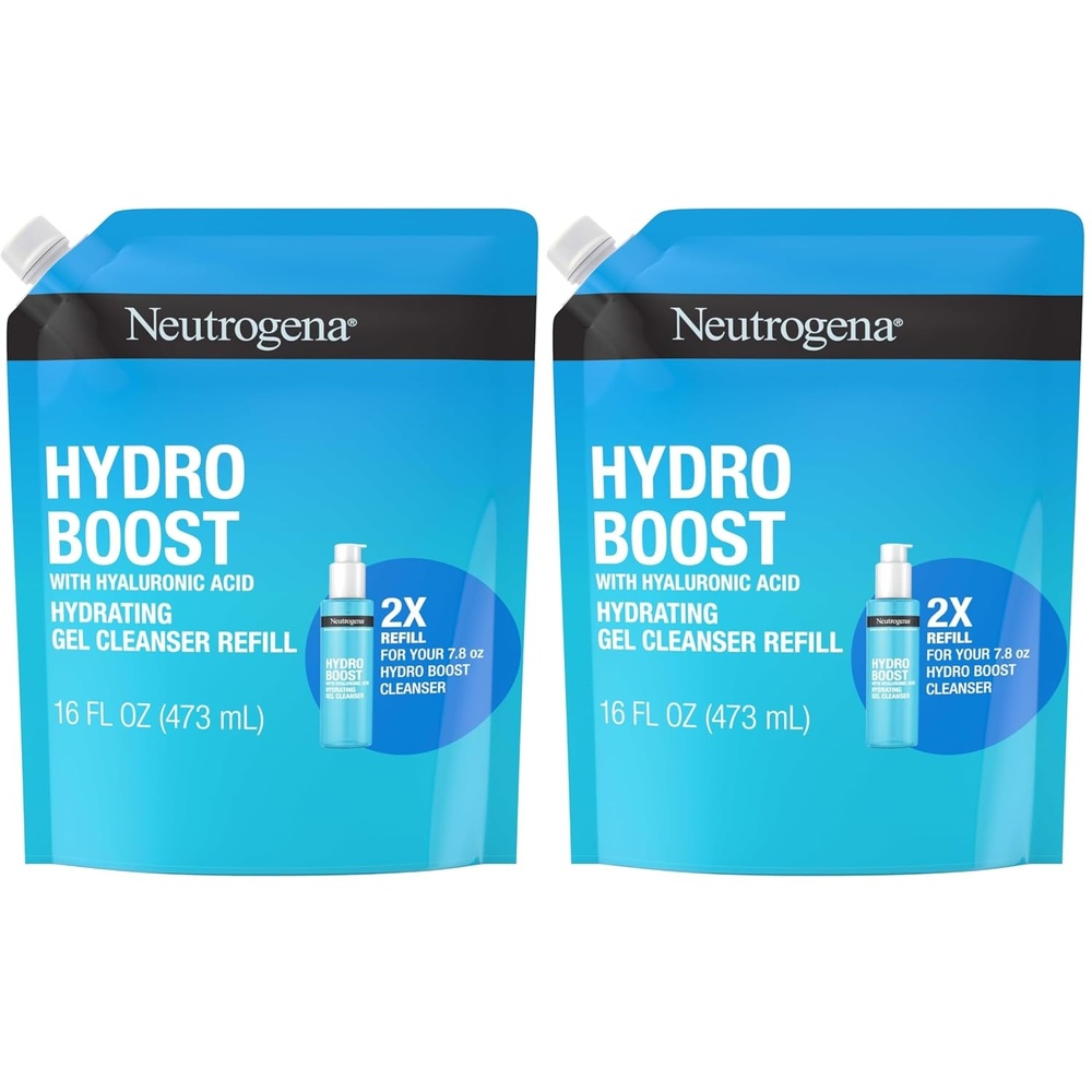 image:imageNeutrogena Hydro Boost Lightweight Hydrating Facial Cleansing Gel Gentle Face Wash amp Makeup Remover with Hyaluronic Acid Hypoallergenic amp Non Comedogenic Refill Pouch 16 fl oz16 Fl Oz Pack of 2