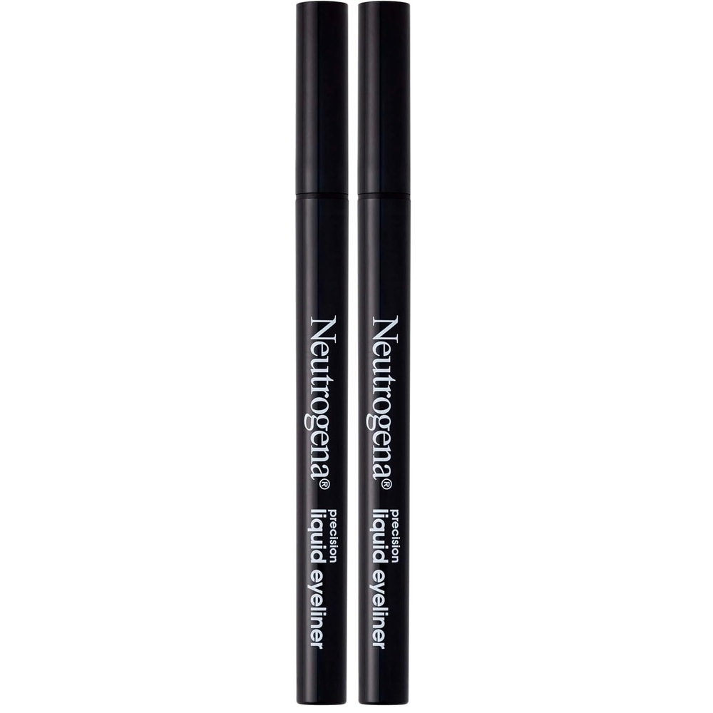 image:imageNeutrogena Precision Liquid Eyeliner with Honey amp Coconut Hypoallergenic Smudge amp WaterResistant Liquid Eyeliner Makeup for Sensitive Eyes Precise Application Jet Black 0013 fl oz0013 fl oz Pack of 2