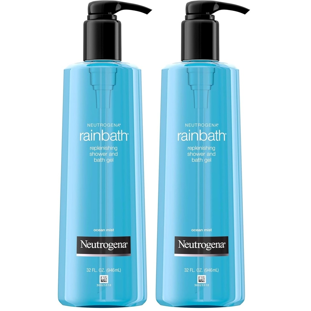 image:imageNeutrogena Rainbath Replenishing Shower and Bath Gel Refreshing Body Wash with Moisturizing Formula for Soft Skin Ocean Mist Scent 32 fl oz 946 mL Pump Bottle32 Fl Oz Pack of 2