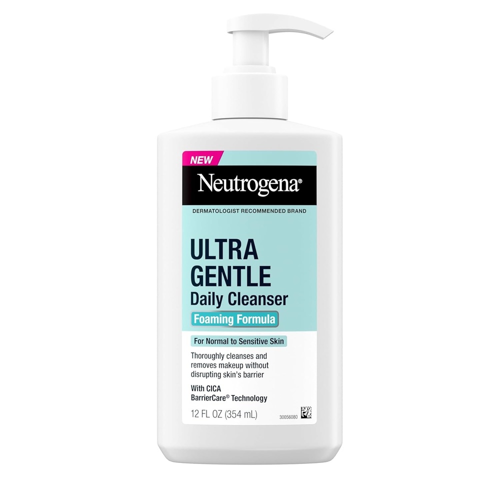 image:imageNeutrogena Ultra Gentle Foaming Facial Cleanser Daily Face Wash for Sensitive Skin Gently Removes Dirt Oil amp Makeup Without OverDrying FragranceFree 12 fl oz12 Fl Oz Pack of 1