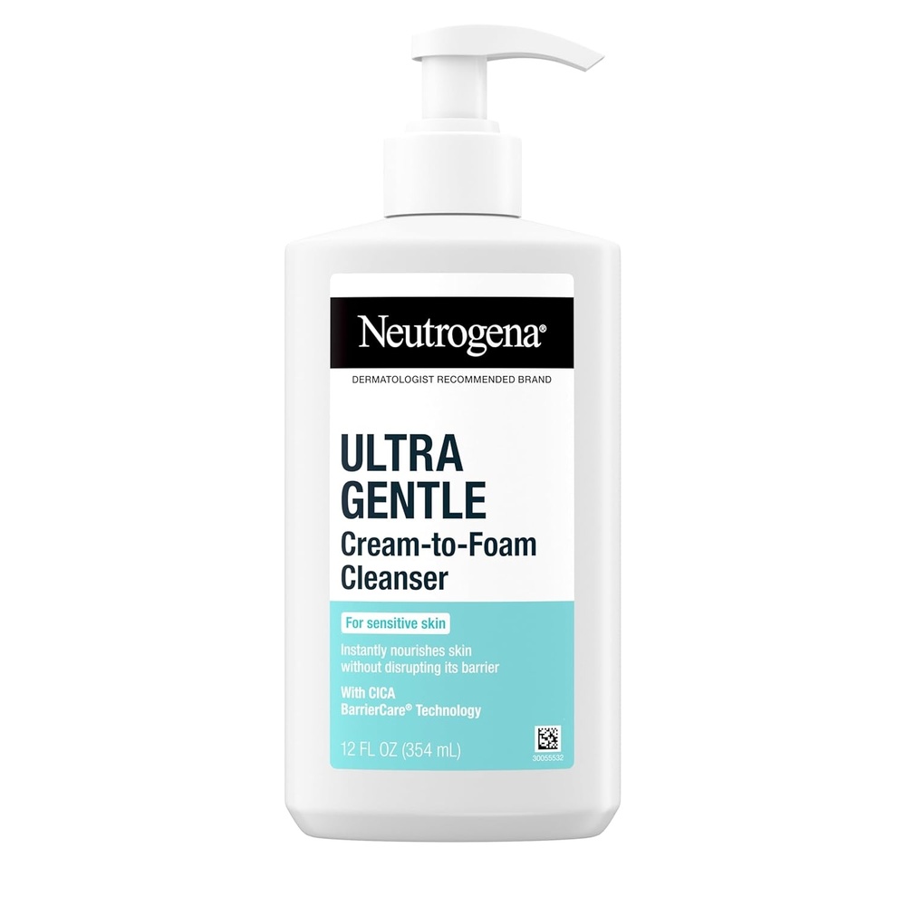 image:imageNeutrogena Ultra Gentle Hydrating Facial Cleanser NonFoaming Face Wash for Sensitive Skin Gently Cleanses Face Without Over Drying Oil Soap amp FragranceFree 12 fl ozCrram to Foam Cleanser