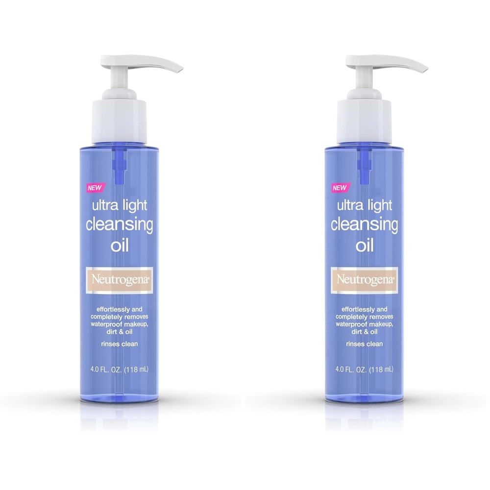 image:imageNeutrogena Ultra Light Facial Cleansing Oil amp Makeup Remover NonComedogenic Face Cleanser to Remove Dirt Oil Makeup amp Waterproof Mascara 4 fl oz4 Fl Oz Pack of 2