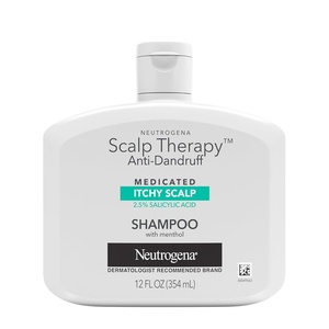 image:imageNeutrogena Scalp Therapy AntiDandruff Shampoo for Itchy Scalp 25 salicylic acid with Peppermint Fragrance 12 fl oz