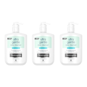image:imageNeutrogena Ultra Gentle Daily Face Wash for Sensitive Skin OilFree SoapFree Hypoallergenic amp NonComedogenic Foaming Facial Cleanser 12 fl oz Pack of 3