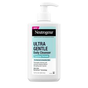 image:imageNeutrogena Ultra Gentle Foaming Facial Cleanser Daily Face Wash for Sensitive Skin Gently Removes Dirt Oil amp Makeup Without OverDrying FragranceFree 12 fl oz12 Fl Oz Pack of 1