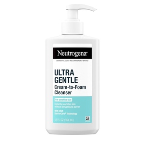 image:imageNeutrogena Ultra Gentle Hydrating Facial Cleanser NonFoaming Face Wash for Sensitive Skin Gently Cleanses Face Without Over Drying Oil Soap amp FragranceFree 12 fl ozCrram to Foam Cleanser