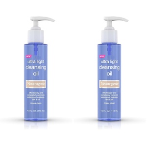 image:imageNeutrogena Ultra Light Facial Cleansing Oil amp Makeup Remover NonComedogenic Face Cleanser to Remove Dirt Oil Makeup amp Waterproof Mascara 4 fl oz4 Fl Oz Pack of 2